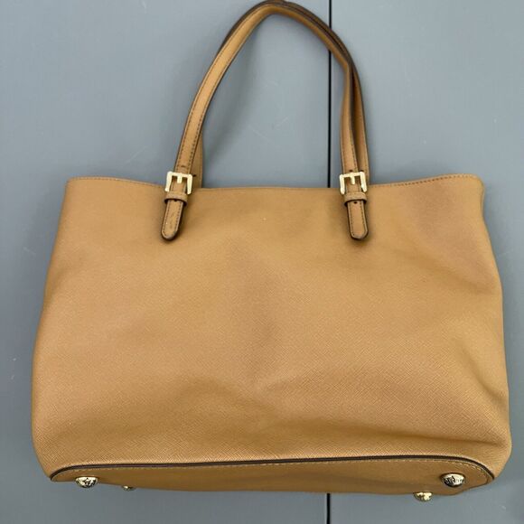 Michael Kors Jet Set Item Luggage Leather Tote Shoulder Bag Handbag Large Brfown - Picture 4 of 16